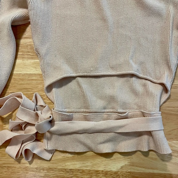 Zara knit wrap & cut-out sweater - ballerina pink - Picture 3 of 3